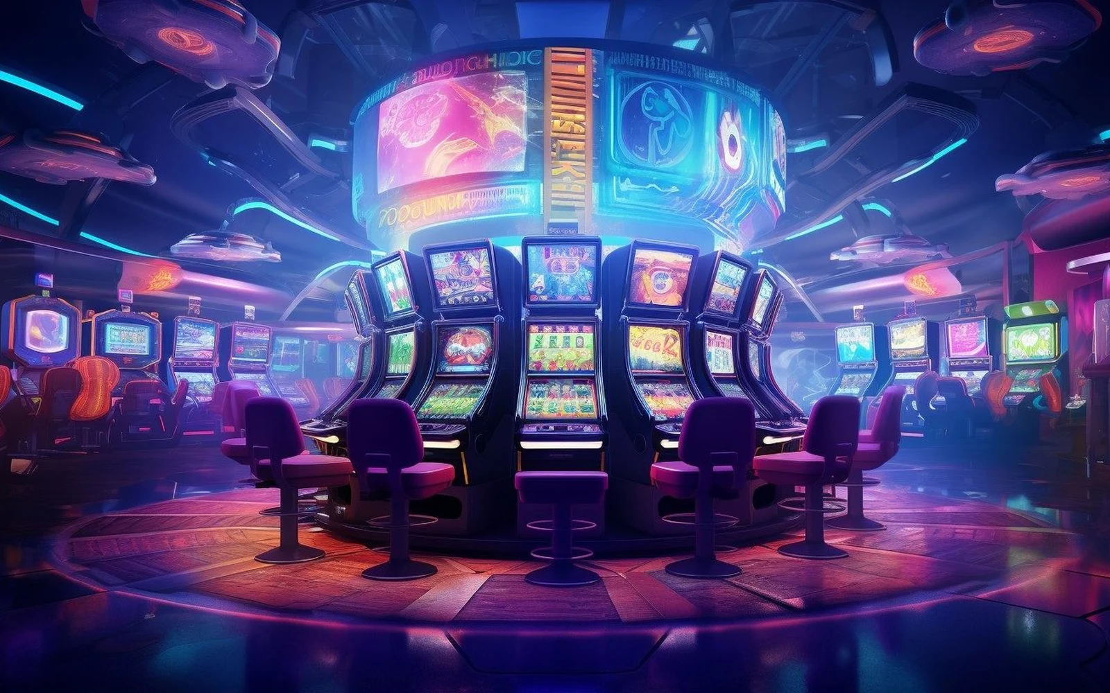 หน้าจอเกมสล็อตที่แสดงรีลและสัญลักษณ์หลากหลาย